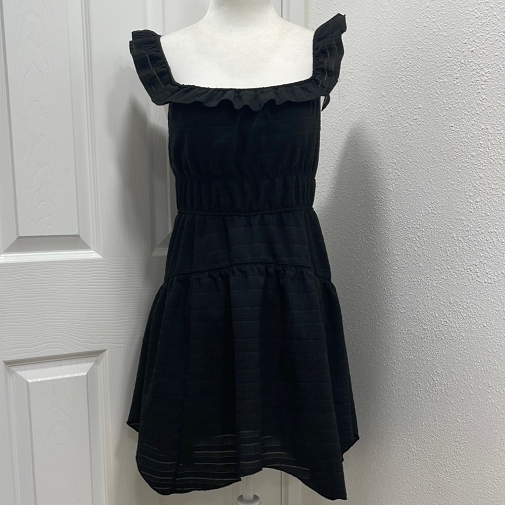 Wild Fable Black Ruffle Mini Dress